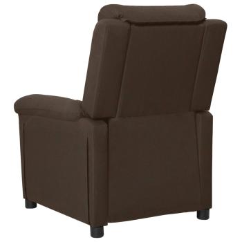 Massagesessel Elektrisch Dunkelbraun Stoff