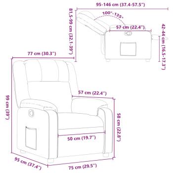 Relaxsessel Braun Stoff