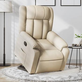 ARDEBO.de - Relaxsessel mit Aufstehhilfe Creme Stoff
