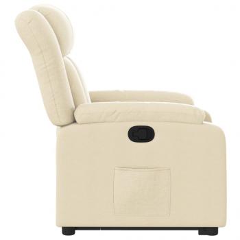 Relaxsessel mit Aufstehhilfe Creme Stoff