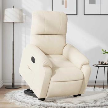 ARDEBO.de - Relaxsessel mit Aufstehhilfe Elektrisch Beige Mikrofasergewebe