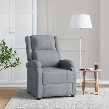 ARDEBO.de - Relaxsessel Hellgrau Stoff