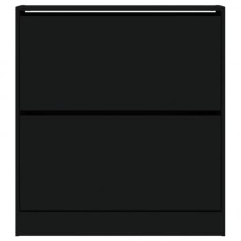 Schuhschrank Schwarz 80x21x87,5 cm Holzwerkstoff