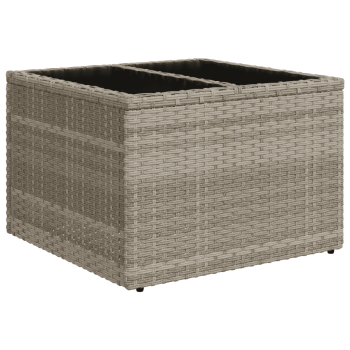 13-tlg. Garten-Sofagarnitur mit Kissen Hellgrau Poly Rattan