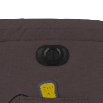 Elektrischer Massagesessel mit Aufstehhilfe Dunkelbraun Stoff