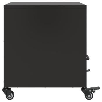 ARDEBO.de - Nachttische 2 Stk. Schwarz 36x39x43,5 cm Stahl