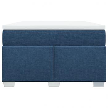 Boxspringbett mit Matratze Blau 120x200 cm Stoff