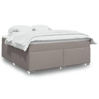 ARDEBO.de - Boxspringbett mit Matratze Taupe 180x200 cm Stoff