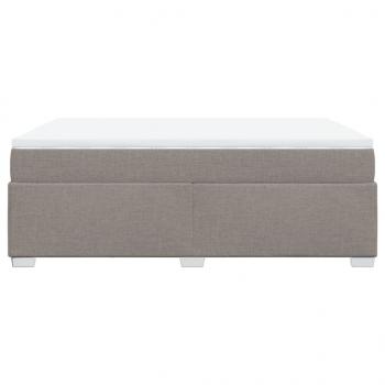 Boxspringbett mit Matratze Taupe 140x200 cm Stoff