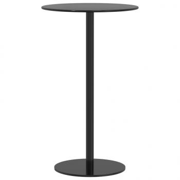 Gartentisch Rund Schwarz Ø60x105 cm Stahl