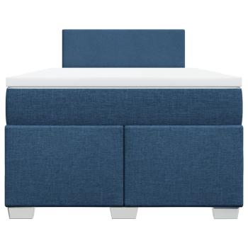 Boxspringbett mit Matratze Blau 120x190 cm Stoff