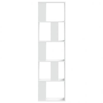 Bücherregal 5 Böden Weiß 45x23,5x162,5 cm Holzwerkstoff