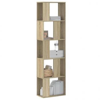 ARDEBO.de - Bücherregal 5 Böden Sonoma-Eiche 45x23,5x162,5 cm Holzwerkstoff