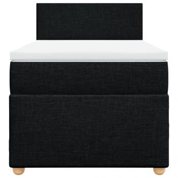 Boxspringbett mit Matratze Schwarz 80x200 cm Stoff
