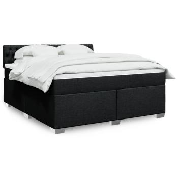 ARDEBO.de - Boxspringbett mit Matratze Schwarz 180x200 cm Stoff