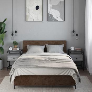 ARDEBO.de - Nachttische 2 Stk. Grau Sonoma 40x40x55 cm Holzwerkstoff