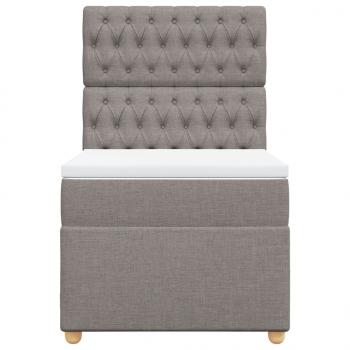 Boxspringbett mit Matratze Taupe 90x190 cm Stoff