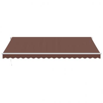 Markise Manuell mit LED Braun 450x350 cm