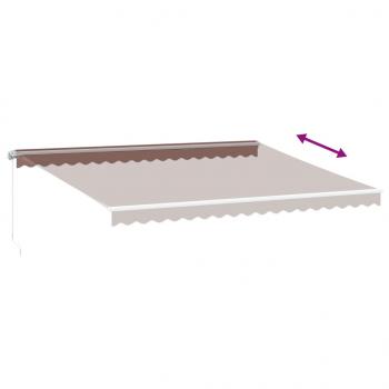 Markise Manuell mit LED Braun 450x350 cm