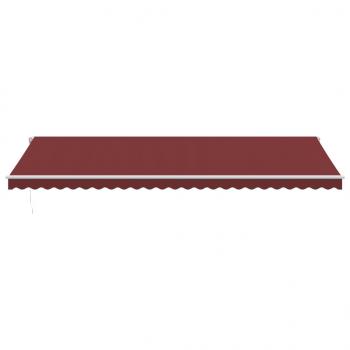 Markise Manuell mit LED Weinrot 600x350 cm