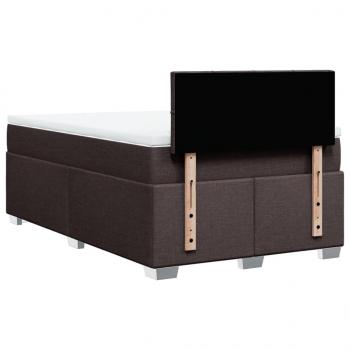 Boxspringbett mit Matratze Dunkelbraun 120x200 cm Stoff