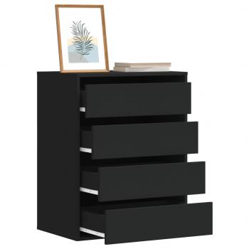 ARDEBO.de - Kommode Schwarz 60x41x76 cm Holzwerkstoff