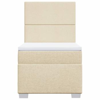 Boxspringbett mit Matratze Creme 90x190 cm Stoff