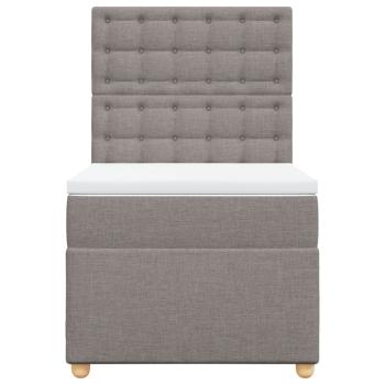 Boxspringbett mit Matratze Taupe 80x200 cm Stoff