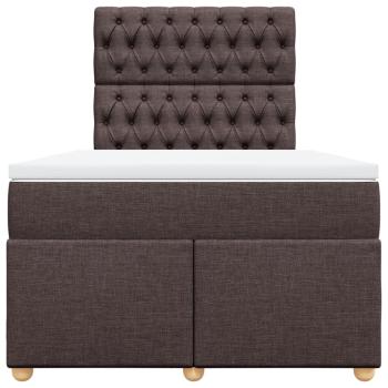 Boxspringbett mit Matratze Dunkelbraun 120x190 cm Stoff