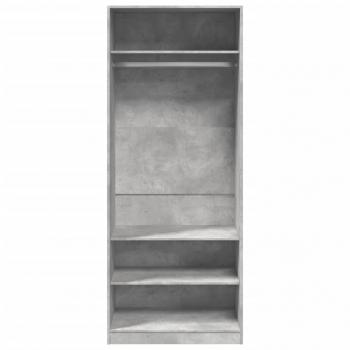 Kleiderschrank Betongrau 80x50x200 cm Holzwerkstoff