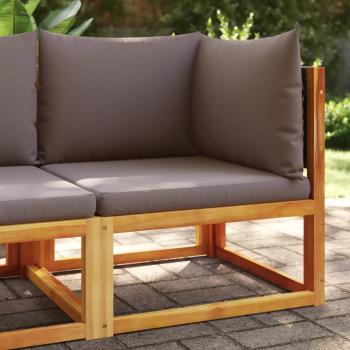 ARDEBO.de - Garten-Ecksofa mit Kissen Massivholz Akazie