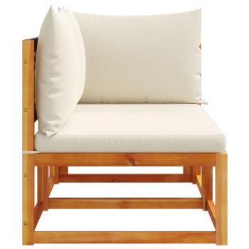 Gartensofa mit Kissen 2-Sitzer Massivholz Akazie
