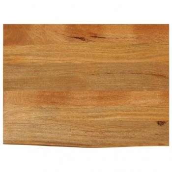 ARDEBO.de - Tischplatte mit Baumkante 80x60x2,5 cm Massivholz Mango