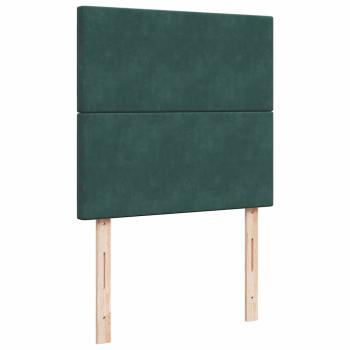 ARDEBO.de - Boxspringbett mit Matratze Dunkelgrün 90x190 cm Samt