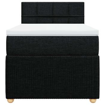 Boxspringbett mit Matratze Schwarz 90x190 cm Stoff