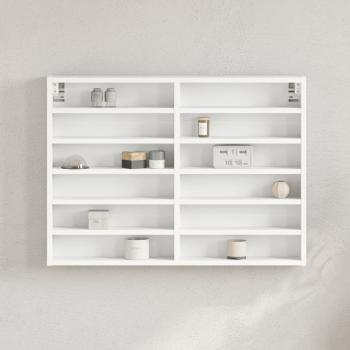 ARDEBO.de - Vitrinenschrank Weiß 80x8,5x58 cm Holzwerkstoff