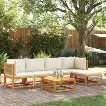 ARDEBO.de - 6-tlg. Garten-Sofagarnitur mit Kissen Massivholz Akazie