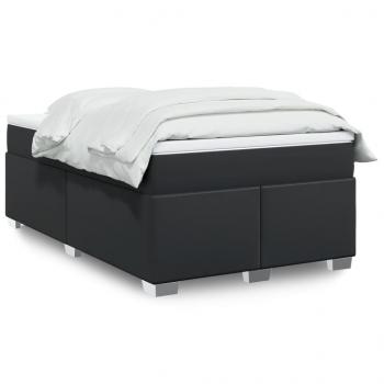 ARDEBO.de - Boxspringbett mit Matratze Schwarz 120x200 cm Kunstleder
