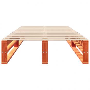 Massivholzbett ohne Matratze Wachsbraun 90x190 cm Kiefernholz