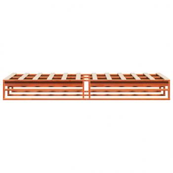 Massivholzbett ohne Matratze Wachsbraun 90x190 cm Kiefernholz