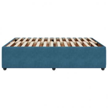 Bettgestell Blau 140x190 cm Samt