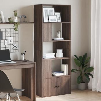 ARDEBO.de - Bücherregal Braun Eichen-Optik 70x36x189 cm Holzwerkstoff