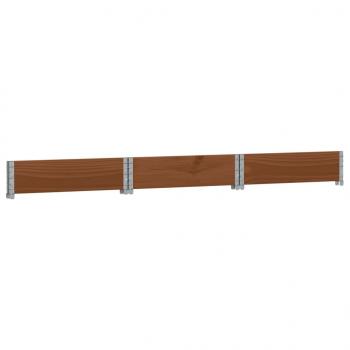 Paletten-Aufsatzrahmen Braun 160x160 cm Massivholz Kiefer