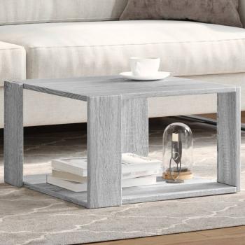 ARDEBO.de - Couchtisch Grau Sonoma-Eiche 51,5x51,5x30 cm Holzwerkstoff