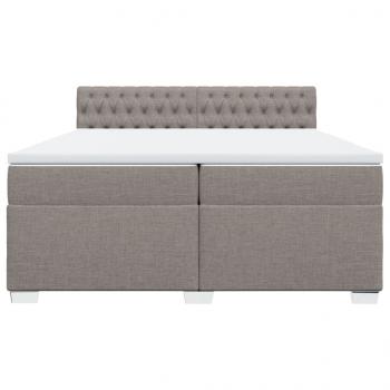ARDEBO.de - Boxspringbett mit Matratze Taupe 200x200 cm Stoff