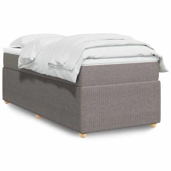 ARDEBO.de - Boxspringbett mit Matratze Taupe 90x190 cm Stoff
