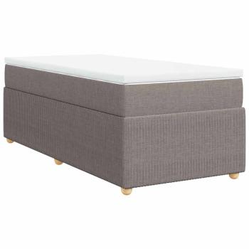 Boxspringbett mit Matratze Taupe 90x190 cm Stoff
