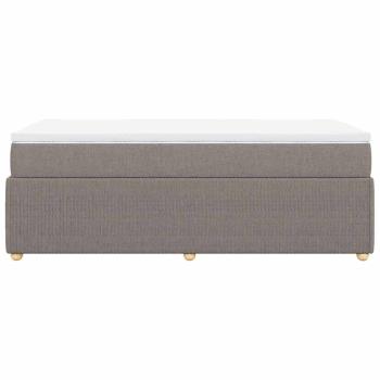 Boxspringbett mit Matratze Taupe 90x190 cm Stoff