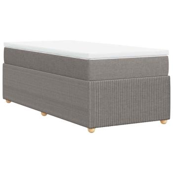 Boxspringbett mit Matratze Taupe 90x190 cm Stoff