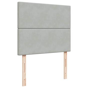 Boxspringbett mit Matratze Hellgrau 120x200 cm Samt